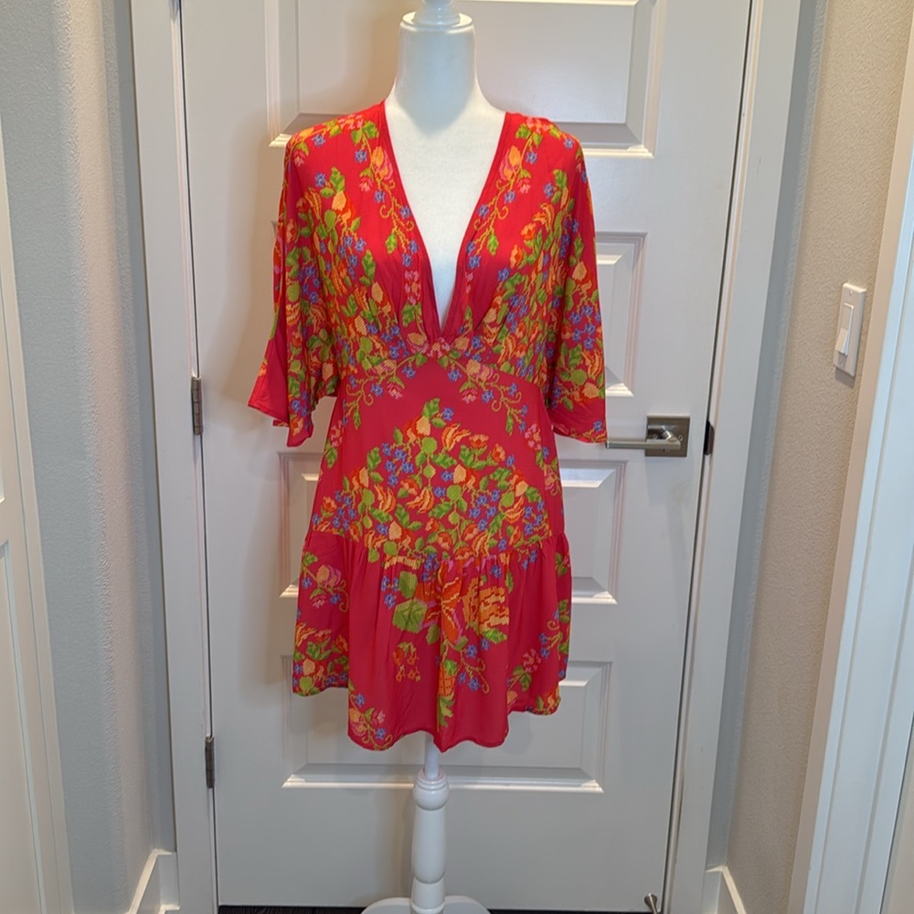 FARM Rio Vibrant Floral Dress in Red and Yellow - Picture 5 of 12